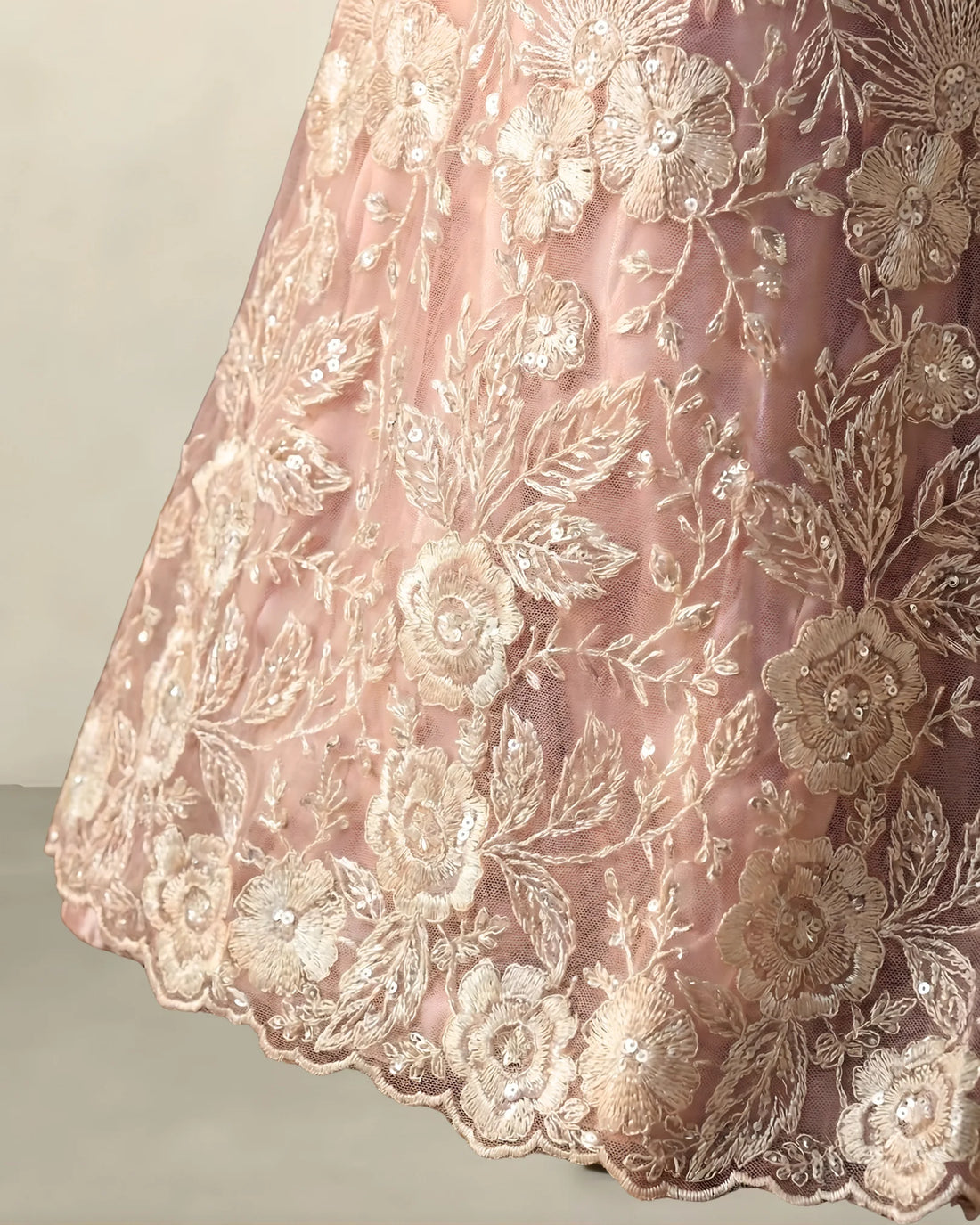 Baby Pink Sequin Halter Kurti Sharara Set - view 3