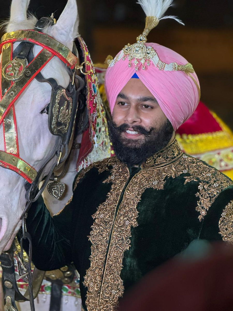 The Green and Gold Sherwani