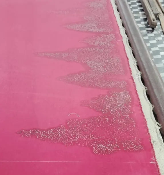 The design imprinted on silk