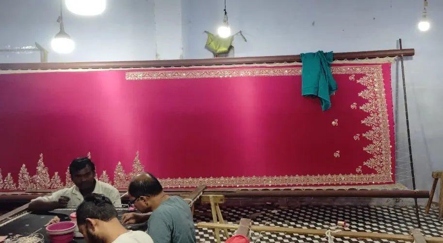 Silk weaving